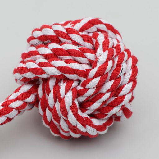 Игрушка тренировочная канатная Булава, шарик 7-7,5 см, до 100 г - Пижон фото 3