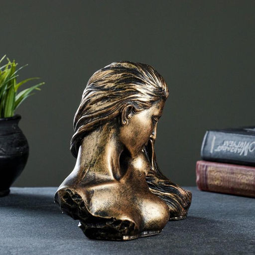 Подставка для бутылки «Девушка с волосами», под бронзу, 17×22×11 см