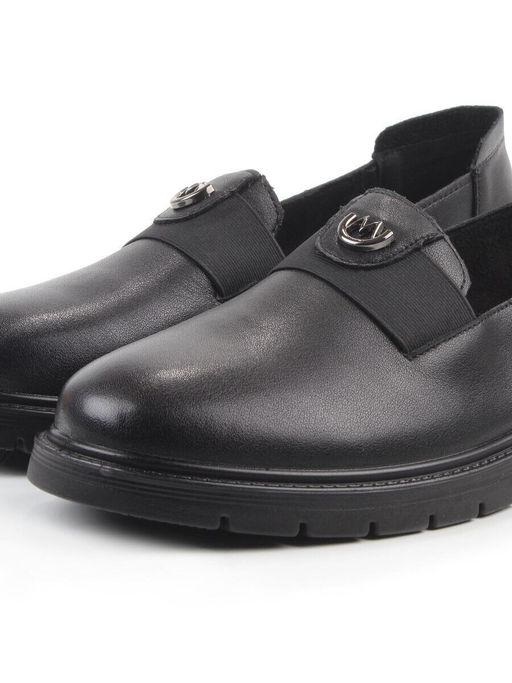 06-DHL164-1 BLACK Туфли женские (натуральная кожа)