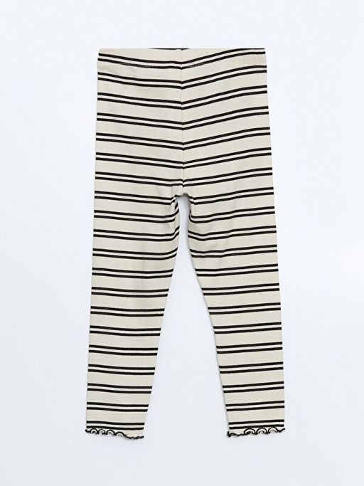 Beli Lastikli ?izgili K?z ?ocuk Tayt