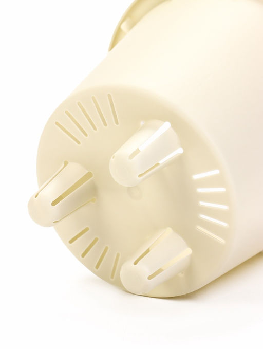 Кашпо для цветов «Рамона», 1 л, d=15 см, h=14 см, со вставкой, пластиковое, белое