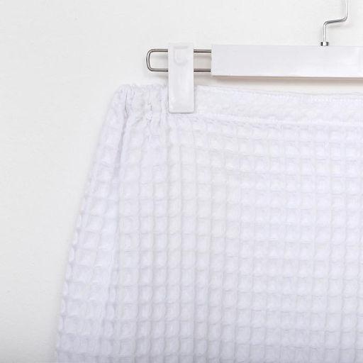 Парео вафельное банное Этель Boho 80*145 см. цв. белый, 100% хл, 290 г/м2  фото 2