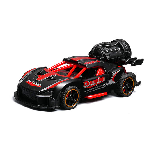 Гоночная машинка свет, звук с имитацией дыма, 1:32, Fast Racers, чёрная