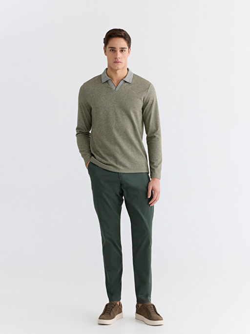 Polo Yaka Erkek Sweatshirt