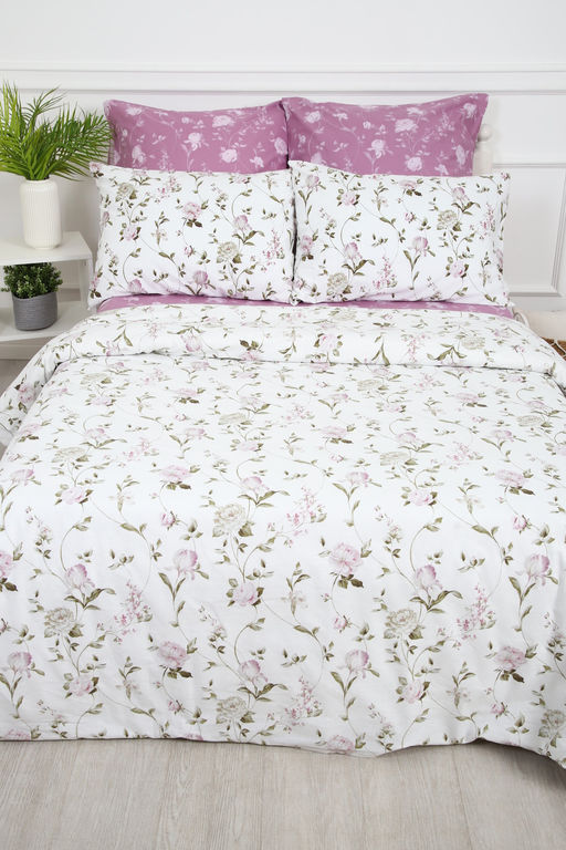 Простыня поплин Пиония-компаньон