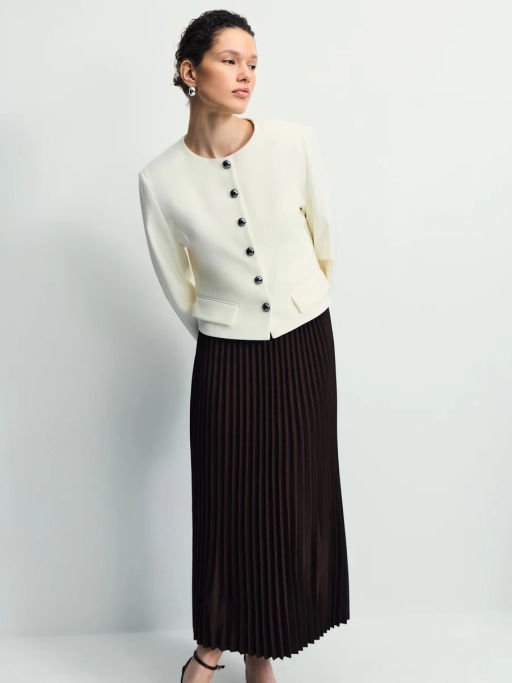 Плиссированная юбка из искусственной замши / Zarina  фото 2