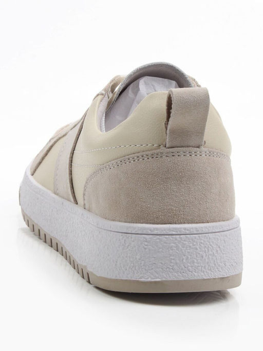03-C934-4 BEIGE Кеды кожаные женские (натуральная кожа, натуральная замша)