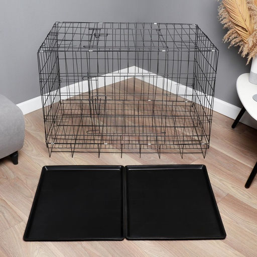 Клетка с люком для собак и кошек, 100×60×70 см, чёрная