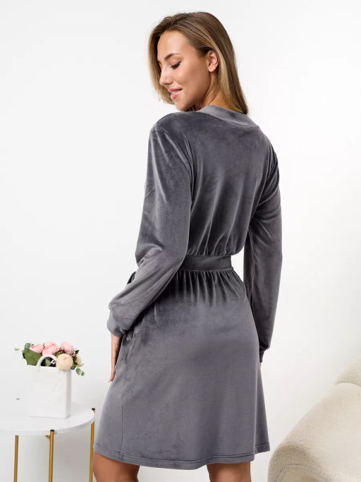 Халат женский Кэт Графит - Modamica фото 8