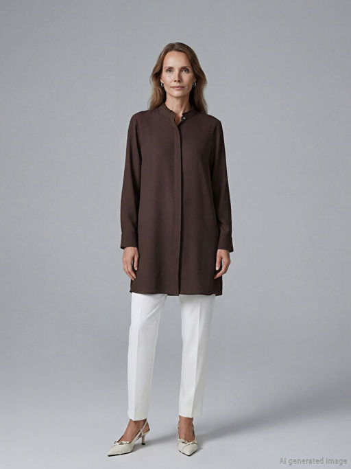 F?rf?rl? Hakim Yaka Kad?n G?mlek Tunik