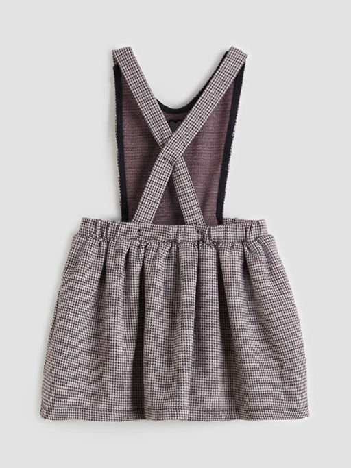 V Yaka Fiyonk Detayl? K?z ?ocuk Salopet Elbise