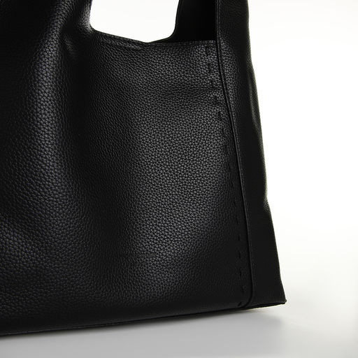 Сумка женская мешок 2 в 1, на кнопке, косметичка, цвет чёрный - Simaland фото 4