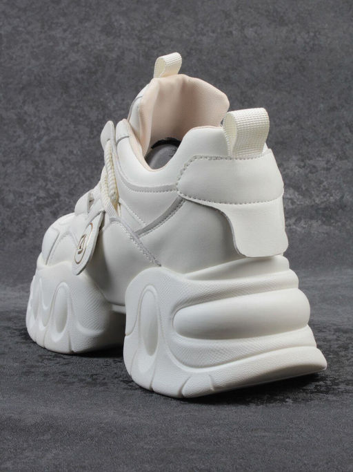 03-9E-1 LT. BEIGE Кроссовки женские (натуральная кожа, искусственная кожа) - Фабричный китай фото 10