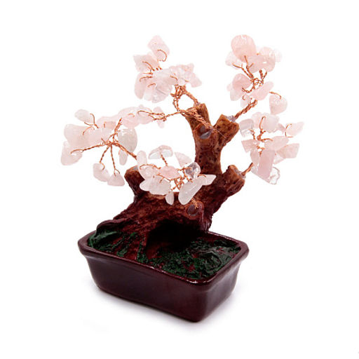 Дерево счастья Розовый кварц натуральные камни 16см - Сандаловый дом фото 2