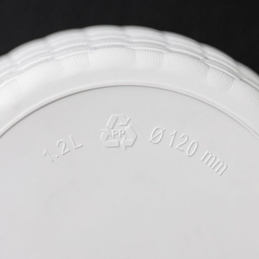 Цена за 3 шт. Горшок для цветов с поддоном «Ротанг», 1.2 л, d=13 см, h=12 см, пластиковый, белый