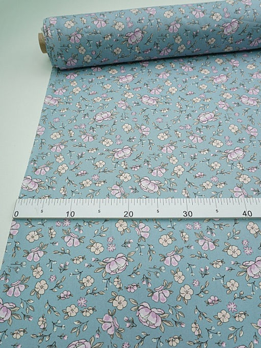 Перкаль "Утренний цвет" цв.серо-голубой, ш.1.5м, хлопок-100%, 100гр/м.кв