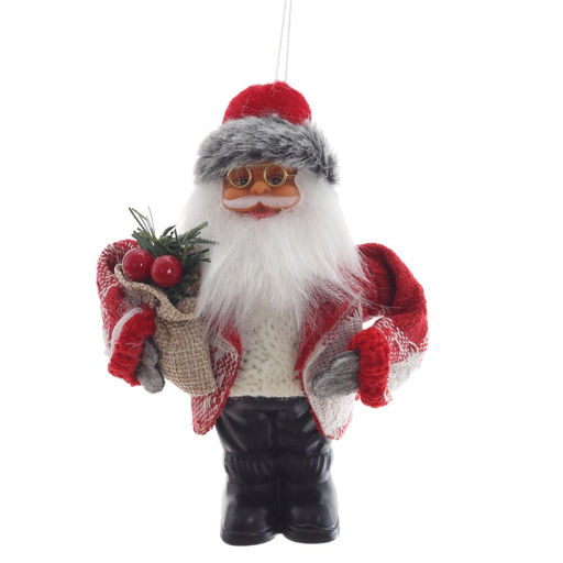 Дед Мороз подвесной, L10 W3 H13 см