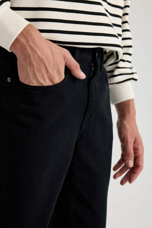 Хлопковые брюки повседневного кроя узкого кроя - Defacto фото 6