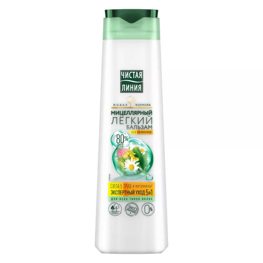 ЧИСТ.ЛИНИЯ д/волос бальзам 380мл Сила 5 трав