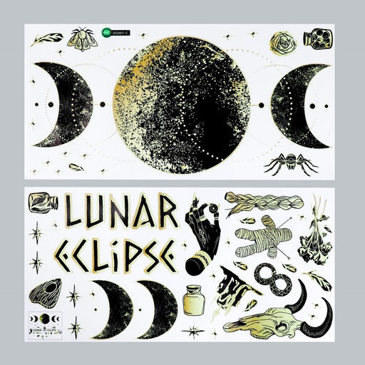 Наклейка интерьерная цветная «Лунное затмение», пластик, набор 2 листа, 30×60 см