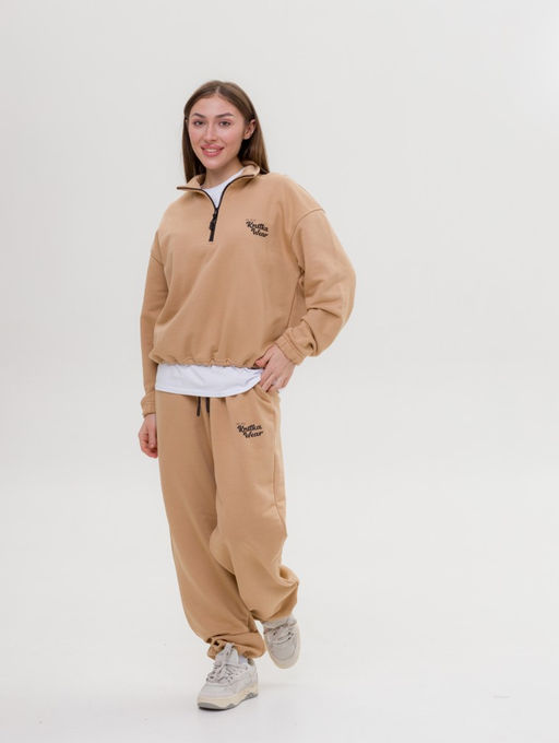 327 Костюм-трансформер с утяжками, беж - Knitka wear фото 12