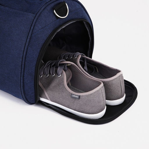 Сумка спортивная на молнии, отдел для обуви, длинный ремень, цвет синий - Simaland фото 4