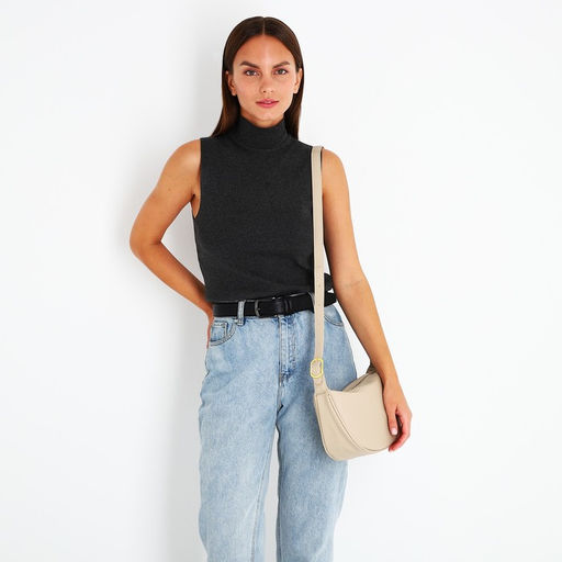 Сумка-багет на молнии, цвет бежевый - Simaland фото 7