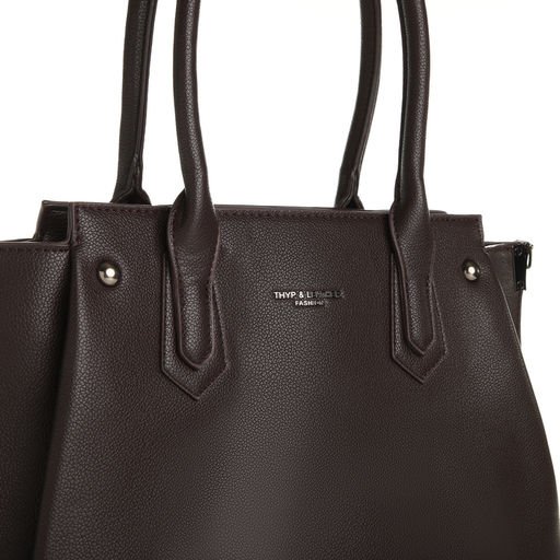 Сумка женская тоут, на молнии, цвет тёмно-коричневый - Simaland фото 4