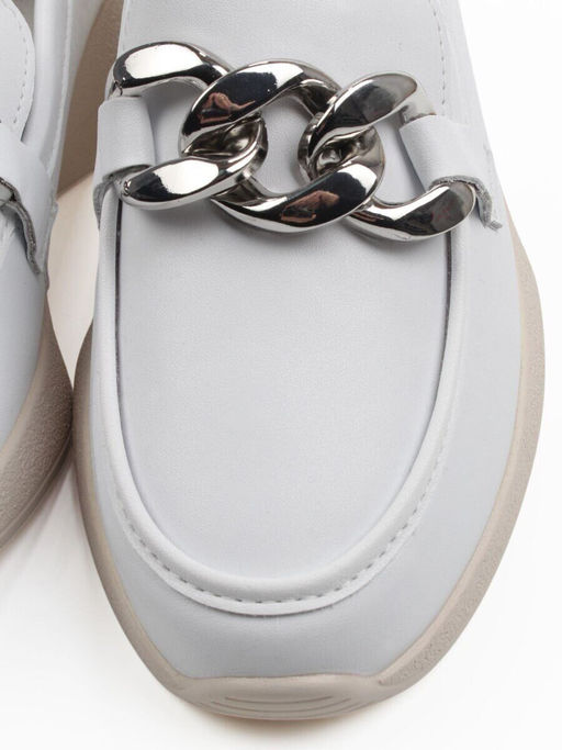 06-YG107-1 WHITE Туфли женские (натуральная кожа)