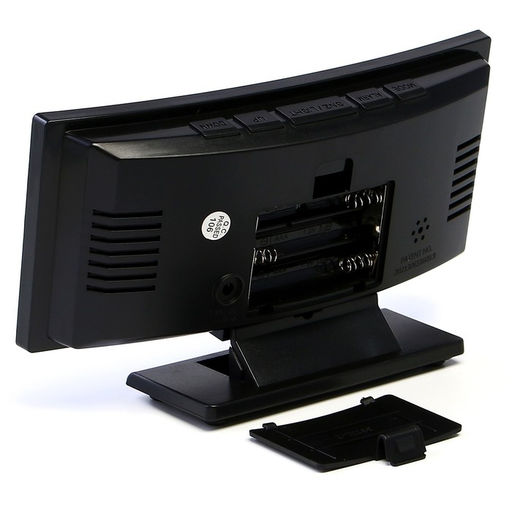 Часы-будильник электронные настольные, термометр, календарь, USB, 17×9.5 см, 3хААА