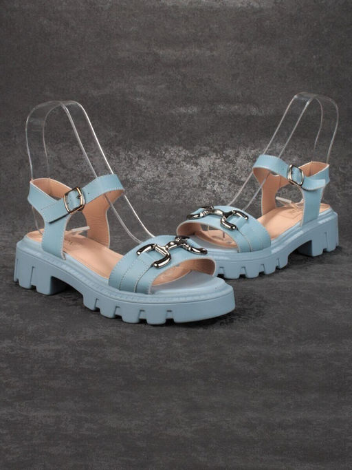 08-PEY182-5 LIGHT BLUE Босоножки женские (натуральная кожа)