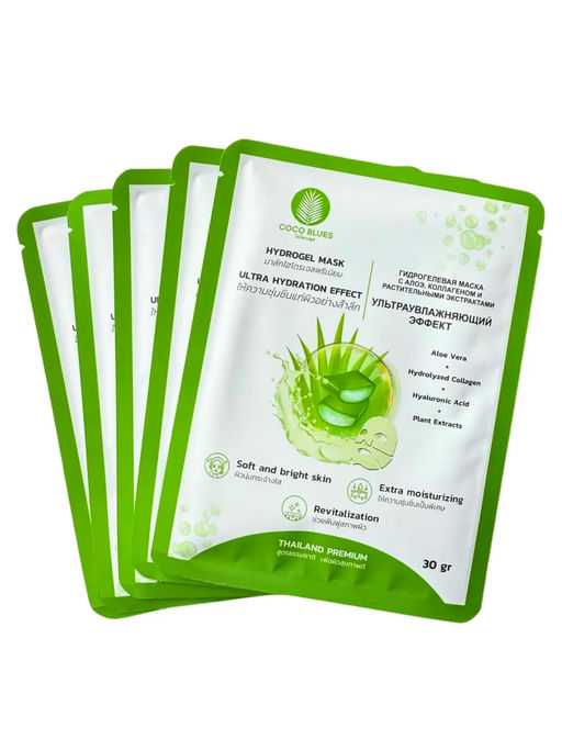 Маска Гидрогелевая  Алоэ, Коллаген и Растительные Экстракты  THAI TALAY 30 мл
