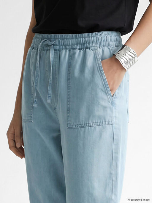 Beli Lastikli Carrot Fit Kad?n Jean Pantolon