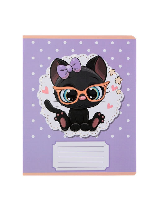 Цена за 2 шт. Комплект тетрадей из 10 штук, 12 листов в узкую линию Calligrata «Милашки с бантиком», обложка мелованная бумага, ВД-лак, блок офсет, 5 видов по 2 штуки