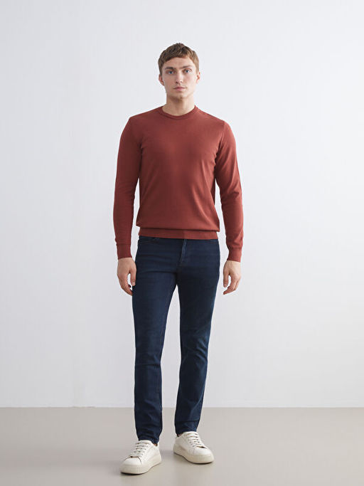 Bisiklet Yaka Erkek Triko Kazak