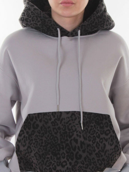 008 GRAY/LT. BLUE/LEOPARD Костюм спортивный зимний женский (95% хлопок, 5% полиэстер)
