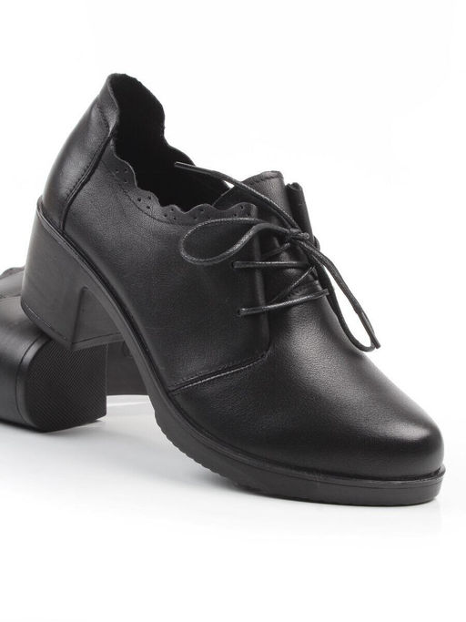 06-DHL105-D1 BLACK Туфли женские (натуральная кожа)