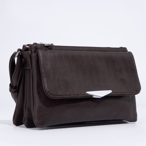 Сумка-мессенджер на молнии, цвет коричневый - Simaland фото 3