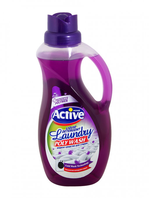 ACTIVE ИРАН гель-концентрат д/стирки белья Универсальный 1500мл Poly Wash технология холодной стирки (фиолетовый)