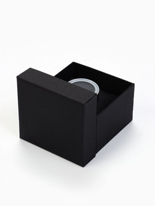 Цена за 2 шт. Коробочка подарочная для часов, 9×8.5×5 см, вставка чёрная, чёрная
