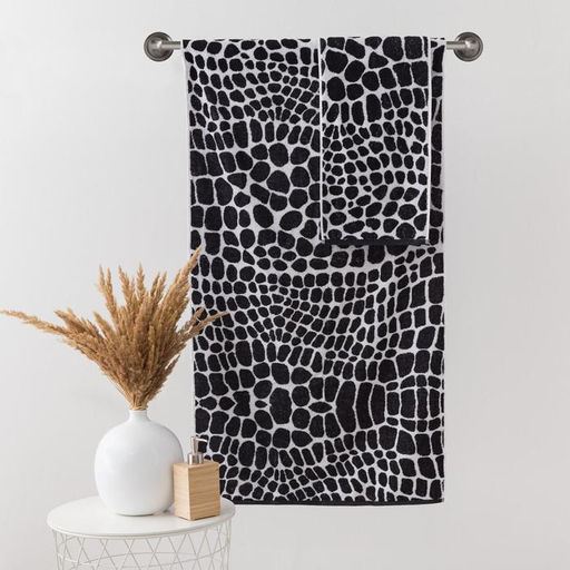 Полотенце махровое Этель ЧБ Змея, пестроткань, 30х60 см  фото 5