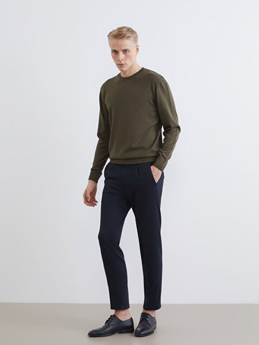 Bisiklet Yaka Erkek Triko Kazak