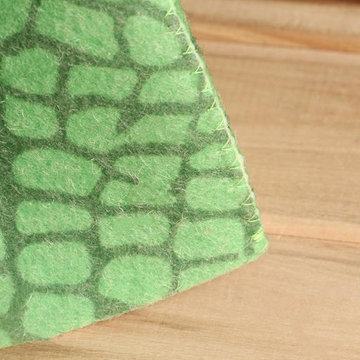 Шапка для бани Дракончик с гребнем фетр зелёный - Simaland фото 4