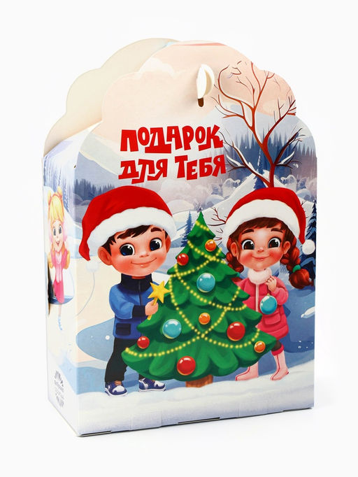 Сладкий детский новогодний подарок С Новым годом: конфеты + раскраска внутри, 500 г