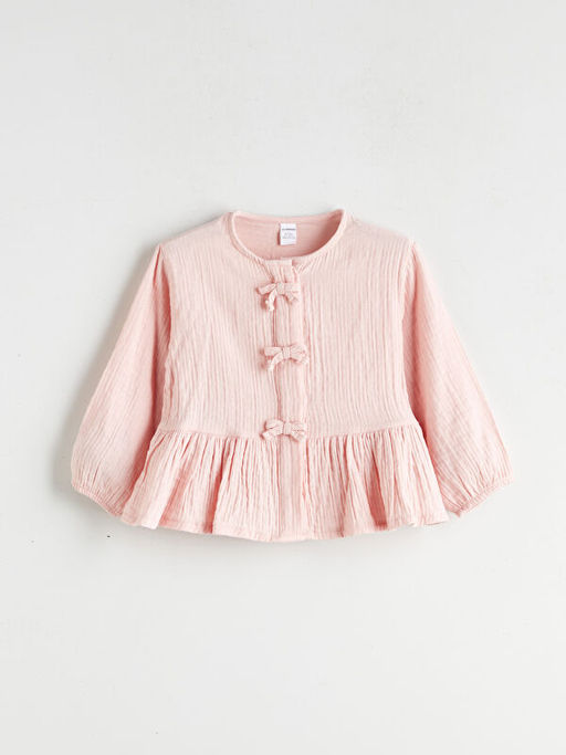 Fiyonk Detayl? M?slin K?z ?ocuk G?mlek