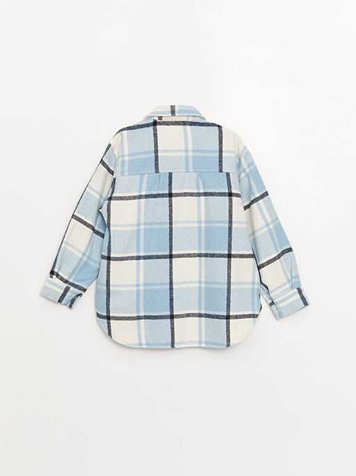 Ekose Uzun Kollu K?z ?ocuk G?mlek Ceket