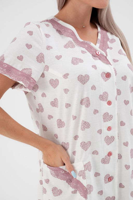 Пижама женская из кулирки Ворожея сердечко кофейное - Амадэль фото 12