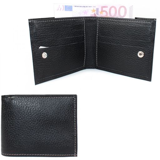 Портмоне мужское Croco-ПР-902 натуральная кожа 1 отд, 10 карм, черный флотер (40) 207669