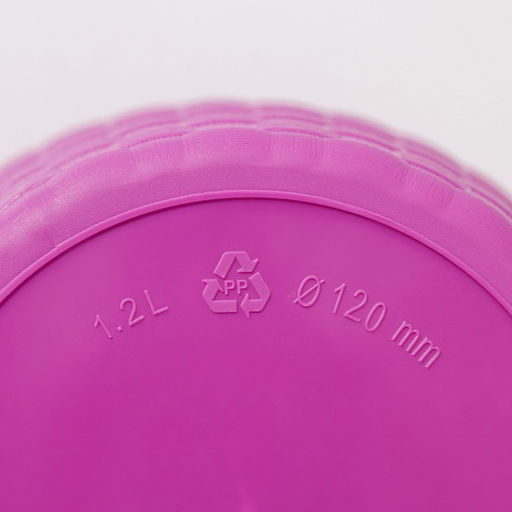 Цена за 3 шт. Горшок для цветов с поддоном «Ротанг», 1.2 л, d=13 см, h=12 см, пластиковый, сиреневый