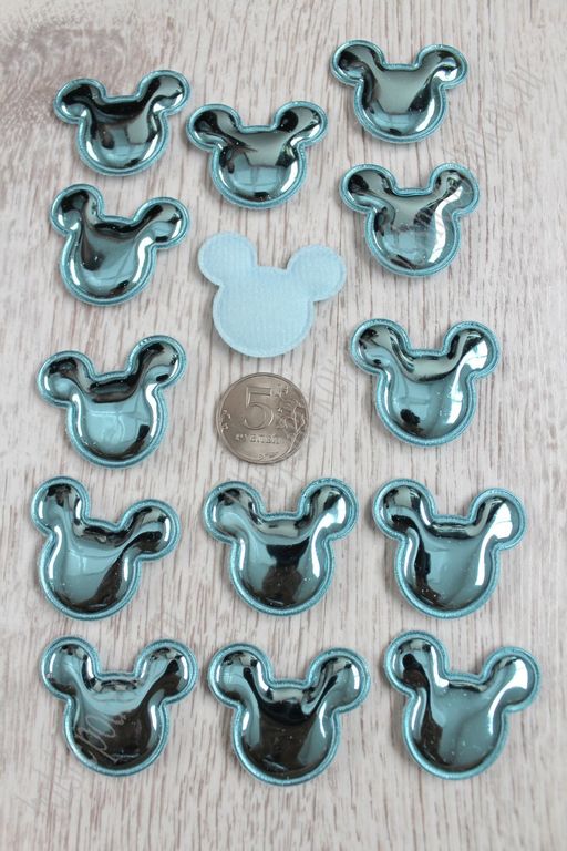 Патч 3D, глянец "Мультик" 4*3,5 см (20 шт) SF-1537, голубой